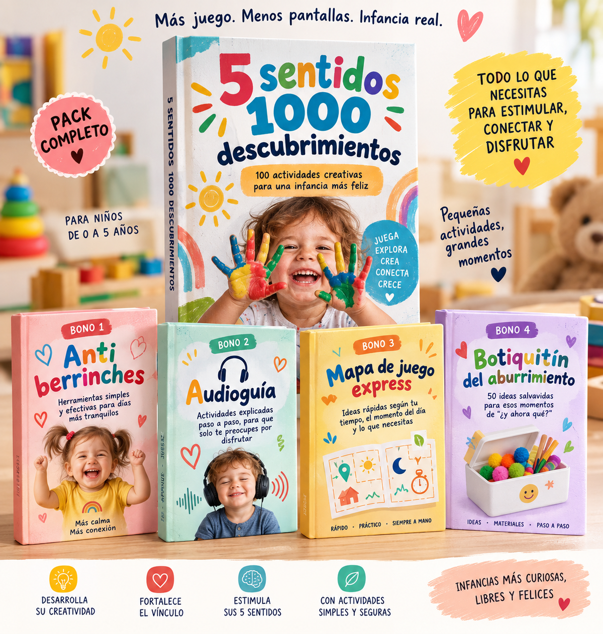 Kit Completo 5 Sentidos 1000 descubrimientos